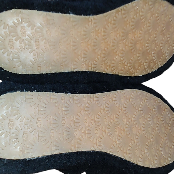 UGG Fluff Yeah Black Plush Slides Slippers Girl's Size 3 Women's Size 5 - Picture 6 of 7